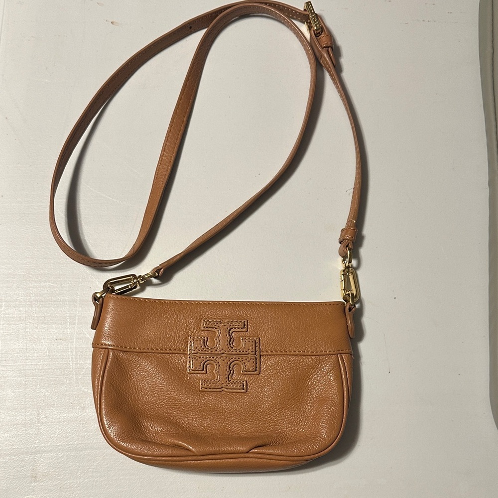 Tory Burch Brown Leather Crossbody Bag